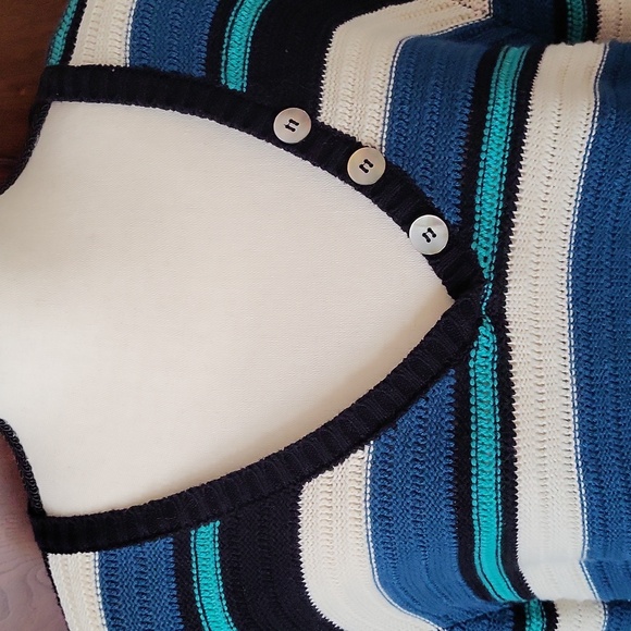 Skye's the Limit layered-look cotton-blend sweater with button-detail. - Picture 2 of 7